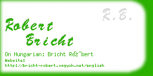 robert bricht business card